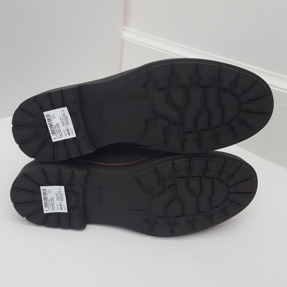 Clarks Trace Fern Dark Gray Combi leather pull on boots - Picture 6 of 7